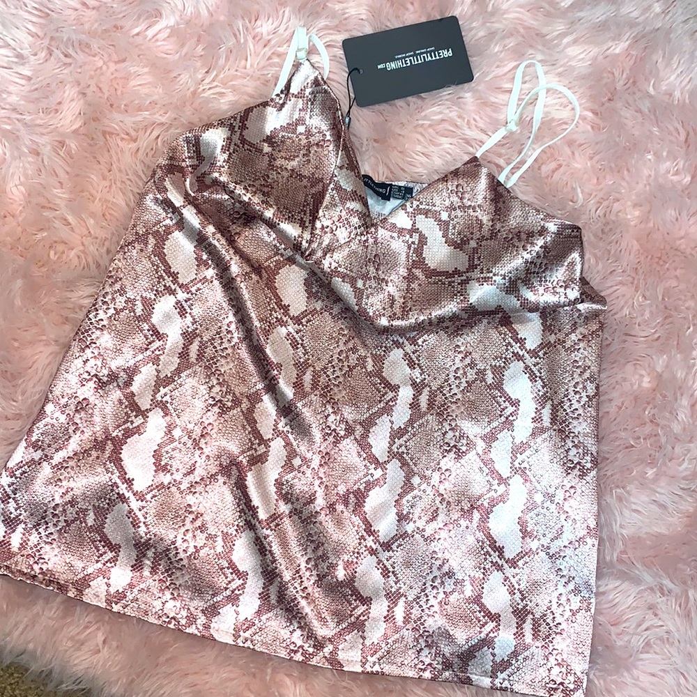 Pretty Little Thing draped top Never worn!